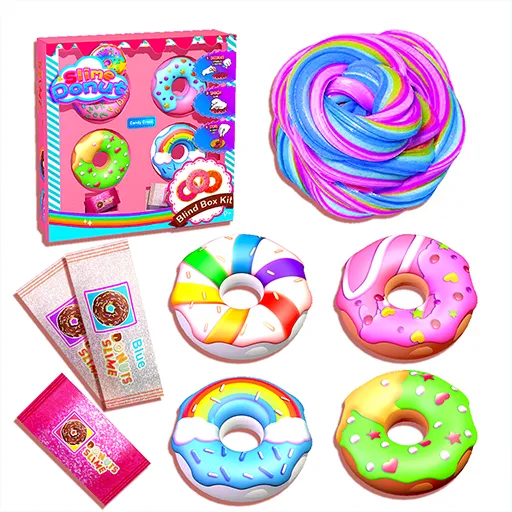 Donut Slime DIY Unboxing Games