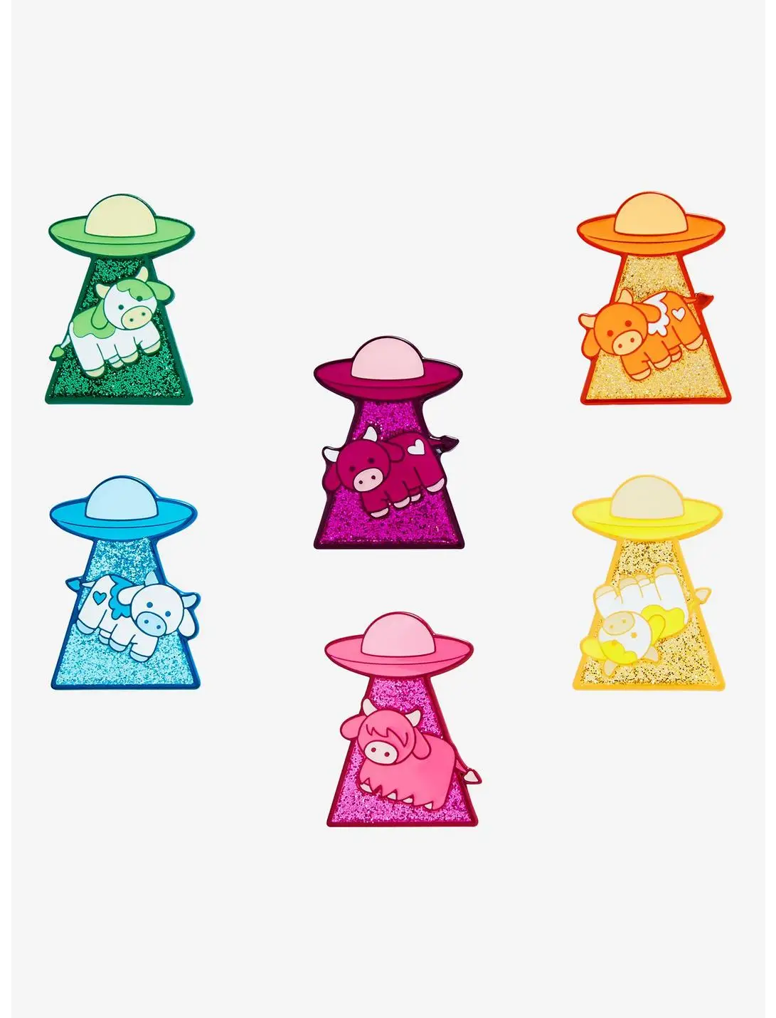 Abducted Colorful Cow Blind Bag Enamel Pin - BoxLunch Exclusive