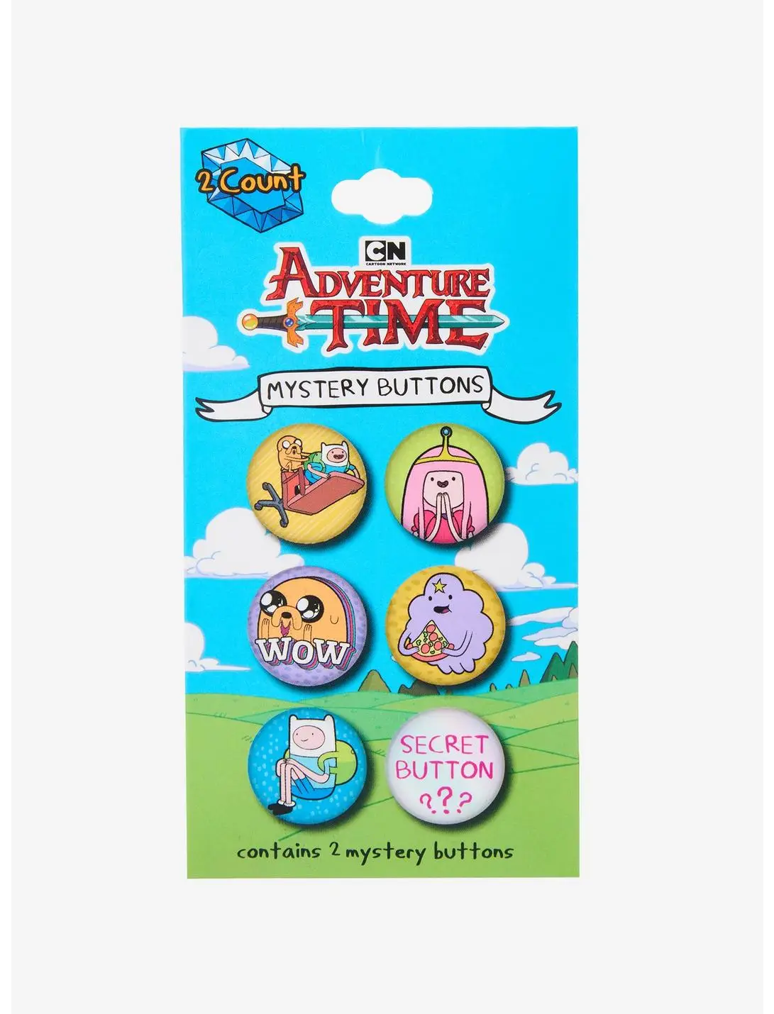 Adventure Time Characters Blind Box Button Set