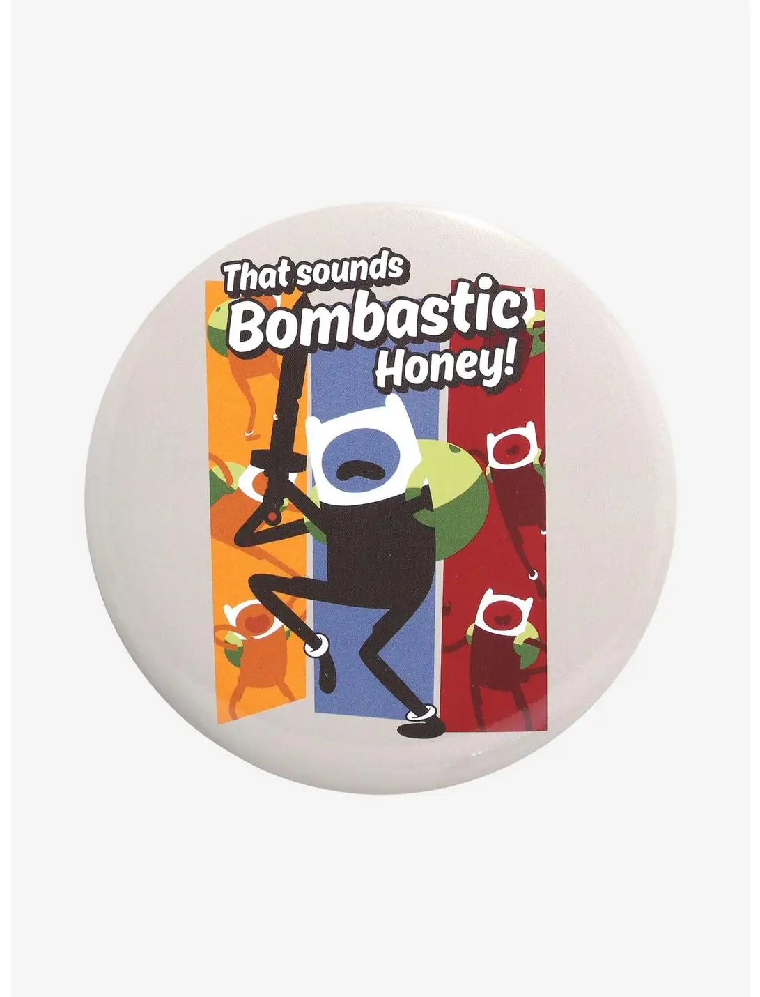 Adventure Time Finn Bombastic Honey Button Pin