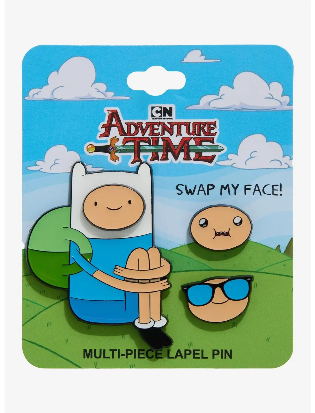 Adventure Time Finn Facial Change Enamel Pin — BoxLunch Exclusive