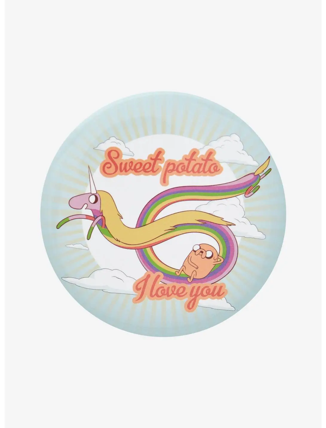 Adventure Time Lady Rainicorn Sweet Potato Button Pin