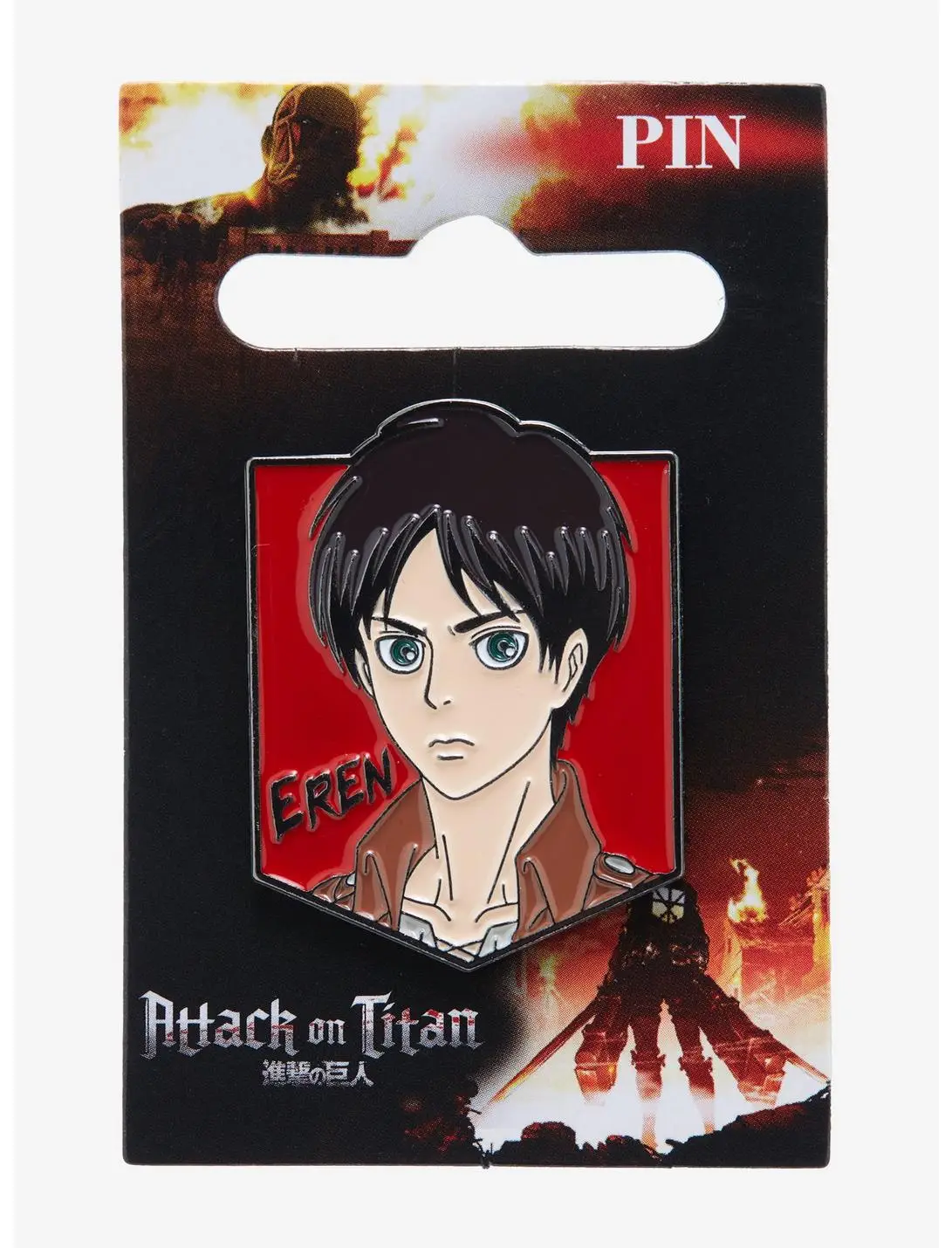 Attack on Titan Eren Jaegar Portrait Enamel Pin - BoxLunch Exclusive