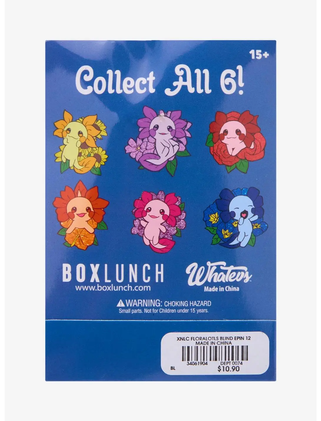 Axolotl Floral Blind Bag Glitter Enamel Pin — BoxLunch Exclusive