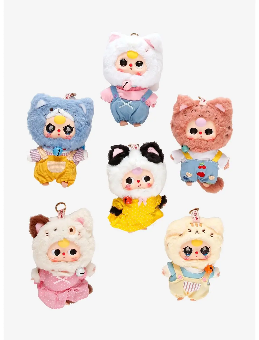Baby Three Kitten Wardrobe Blind Box Plush Keychain