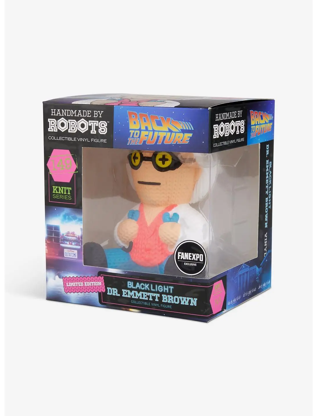 Back to the Future Dr. Brown Cables 149 Limited Edition Blacklight Handmade by Robots Vinyl Figure