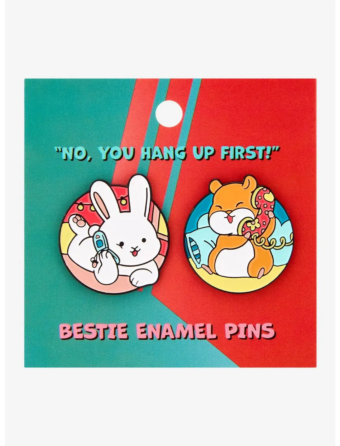 Bunny and Hamster Bestie Enamel Pin Set