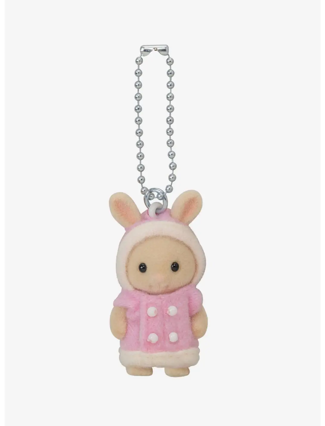 Calico Critters Fluffy Parka Milk Rabbit Baby Flocked Keychain