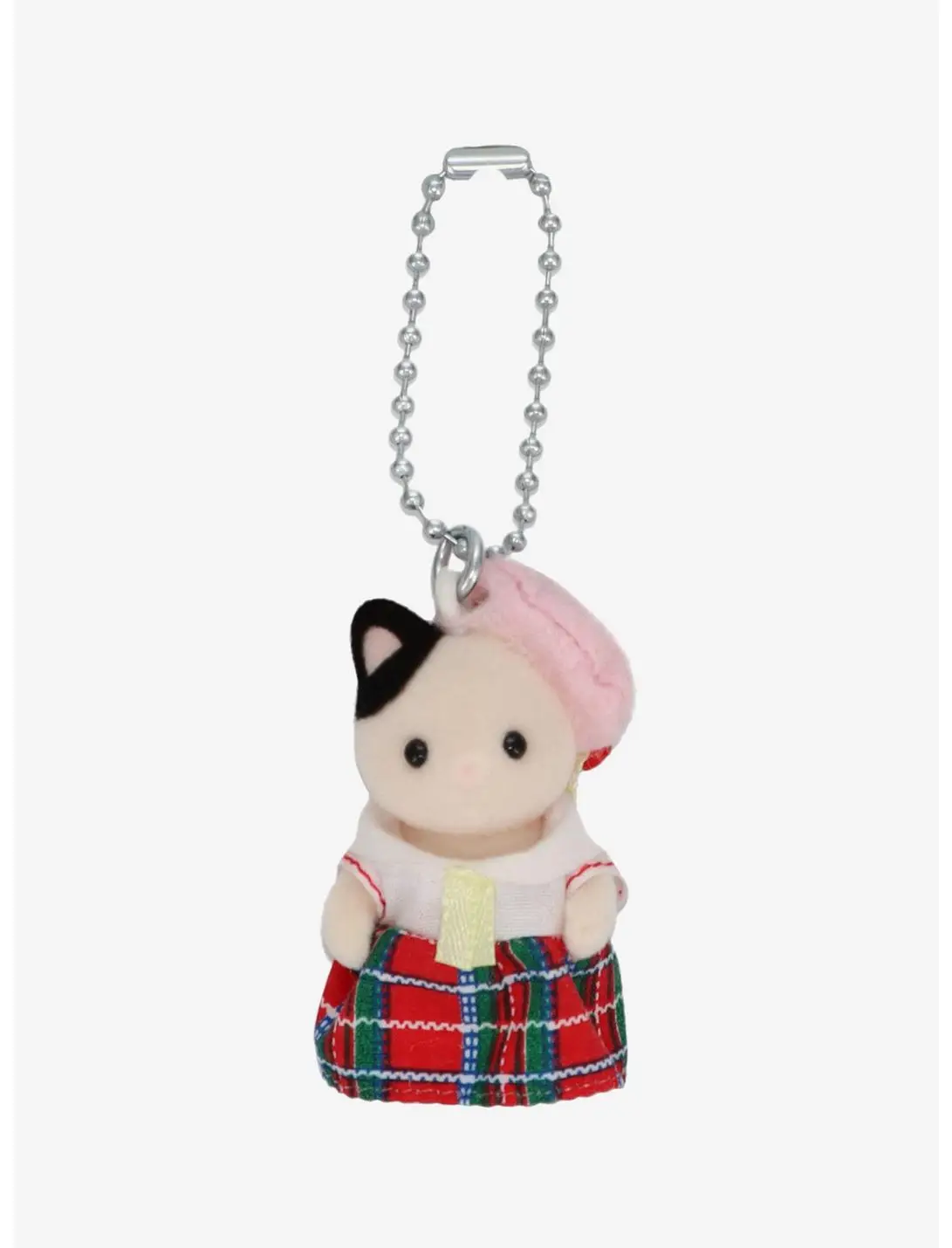 Calico Critters School Girl Tuxedo Cat Baby Flocked 3D Keychain