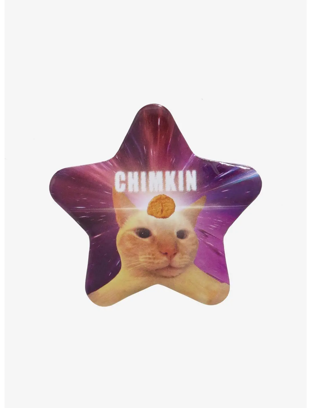 Chimkin Cat Star Button Pin