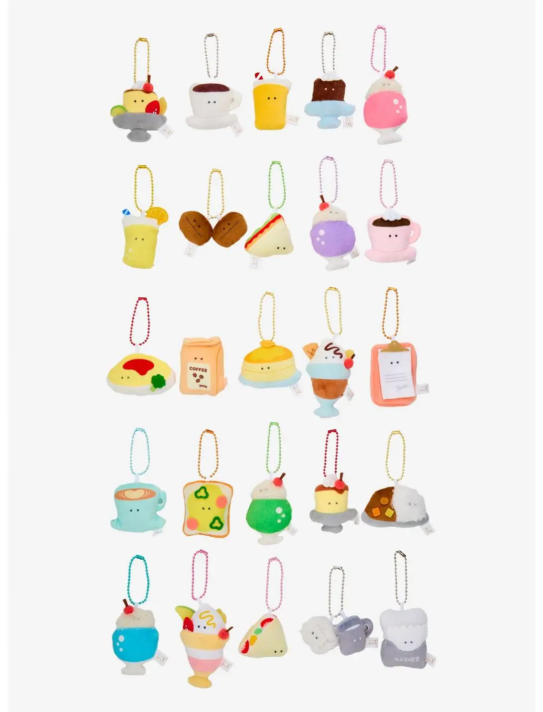 Coffee Shop Snacks Blind Assorted Plush Keychain