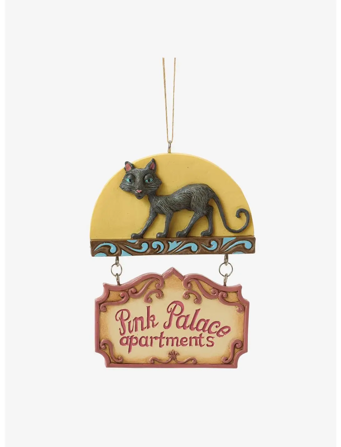 Coraline Black Cat on Pink Palace Ornament