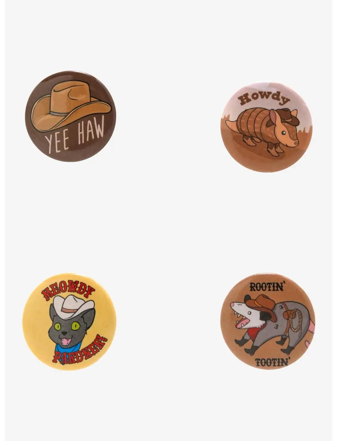 Cowbody Up Western Animals Button Set