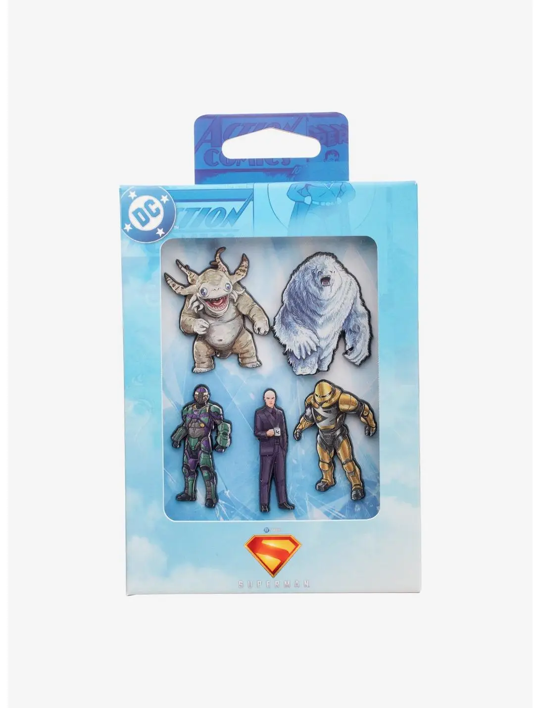 DC Comics Superman Movie Monster and Villain Pin Set