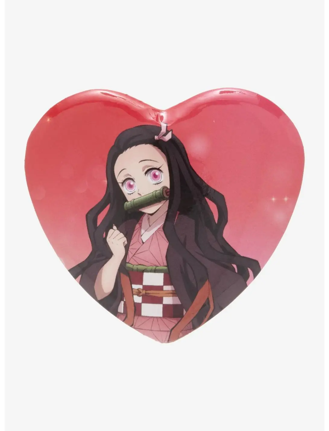 Demon Slayer: Kimetsu no Yaiba Nezuko Heart Button Pin