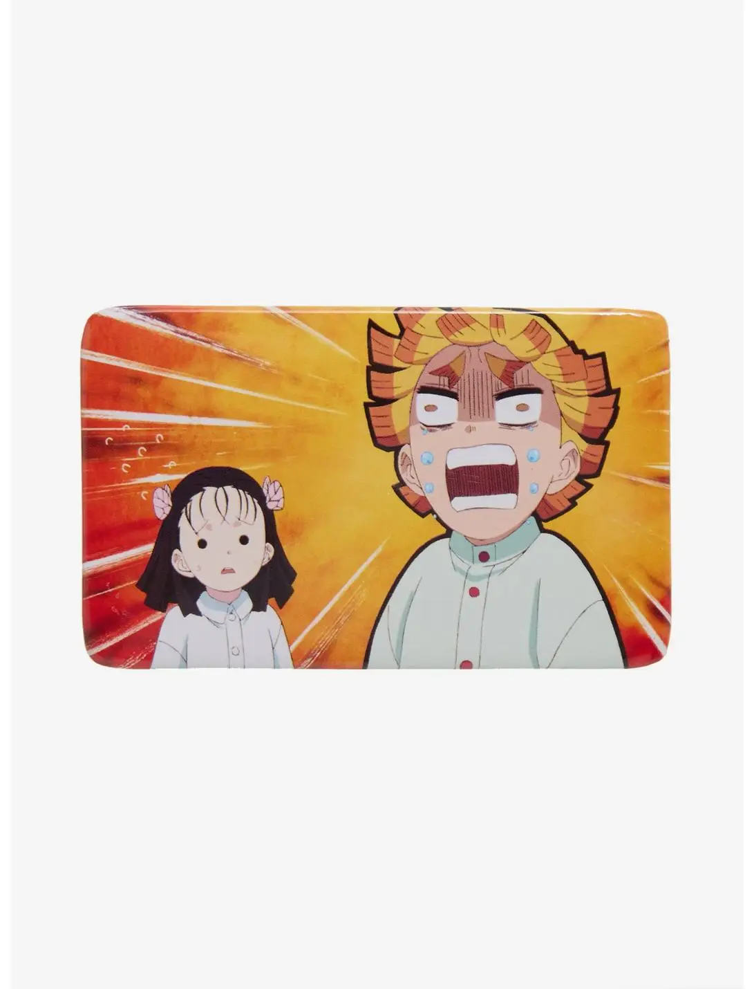 Demon Slayer: Kimetsu no Yaiba Zenitsu Scene Rectangle Button Pin