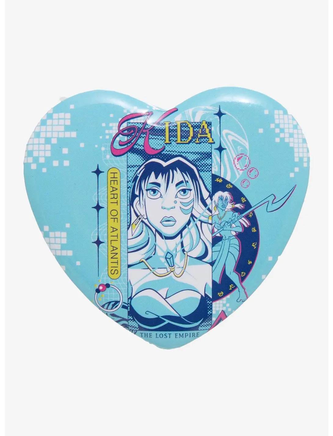 Disney Atlantis: The Lost Empire Kida Tonal Portrait Heart Button Pin
