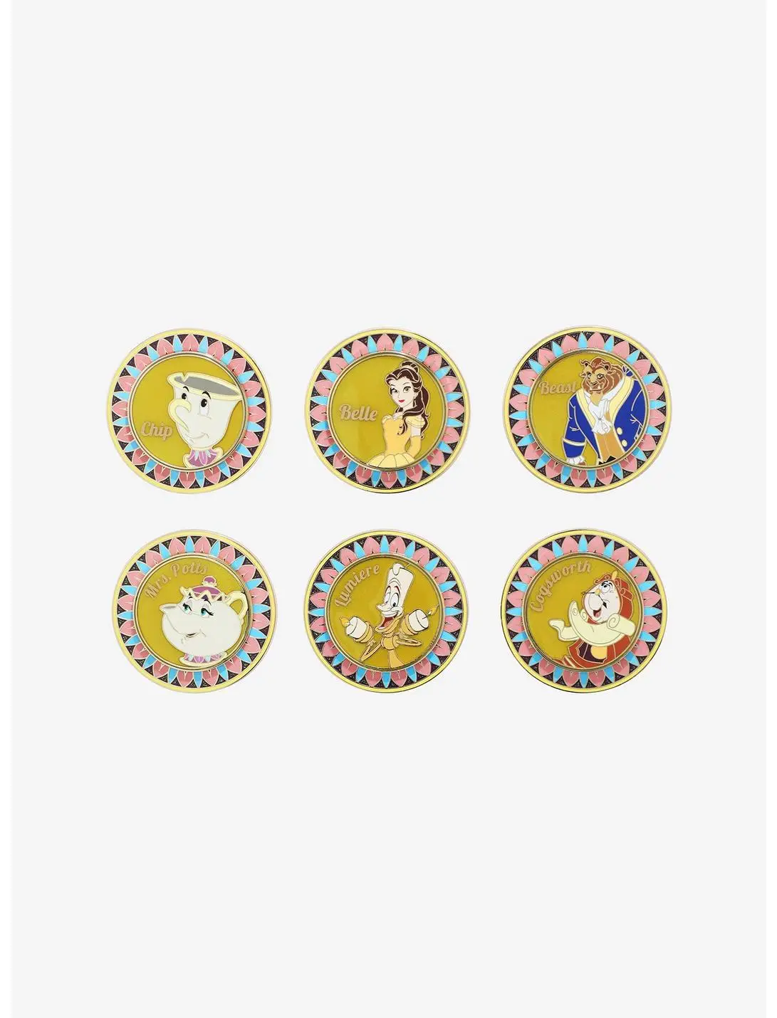 Disney Beauty and the Beast Dining Plates Spinning Blind Box Enamel Pin — BoxLunch Exclusive