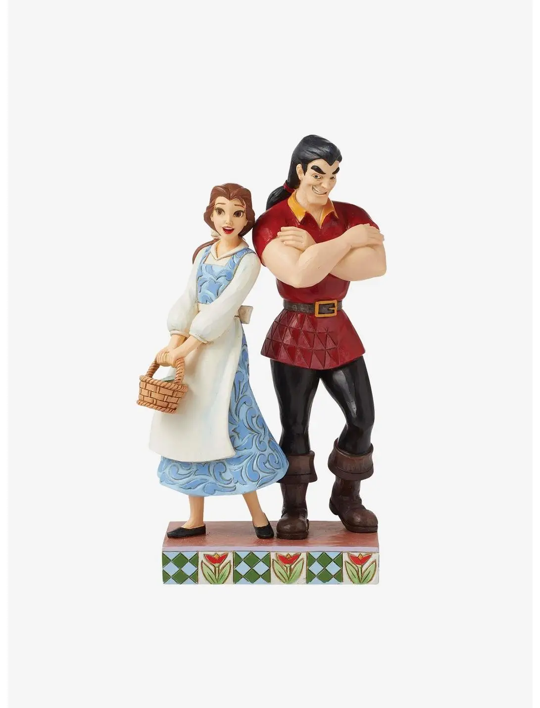 Disney Beauty and The Beast Gaston vs Belle Jim Shore Figurine