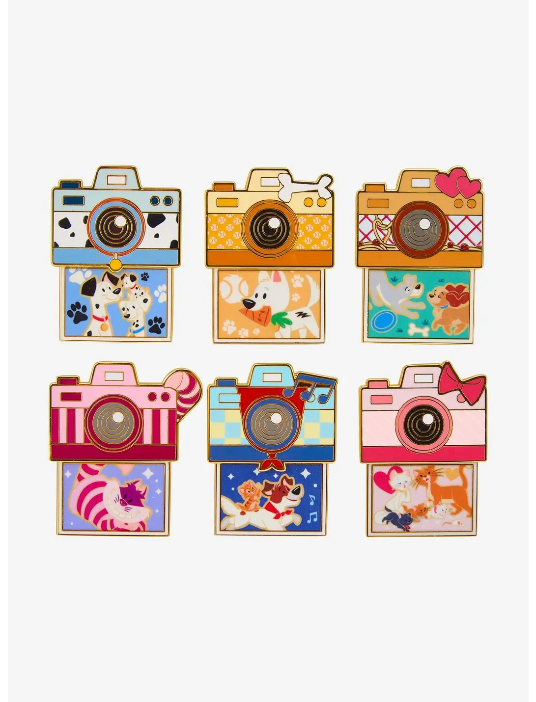Disney Cats & Dogs Camera Sliding Blind Box Enamel Pin - BoxLunch Exclusive