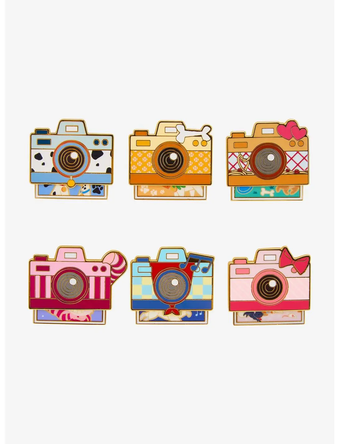 Disney Cats & Dogs Camera Sliding Blind Box Enamel Pin - BoxLunch Exclusive