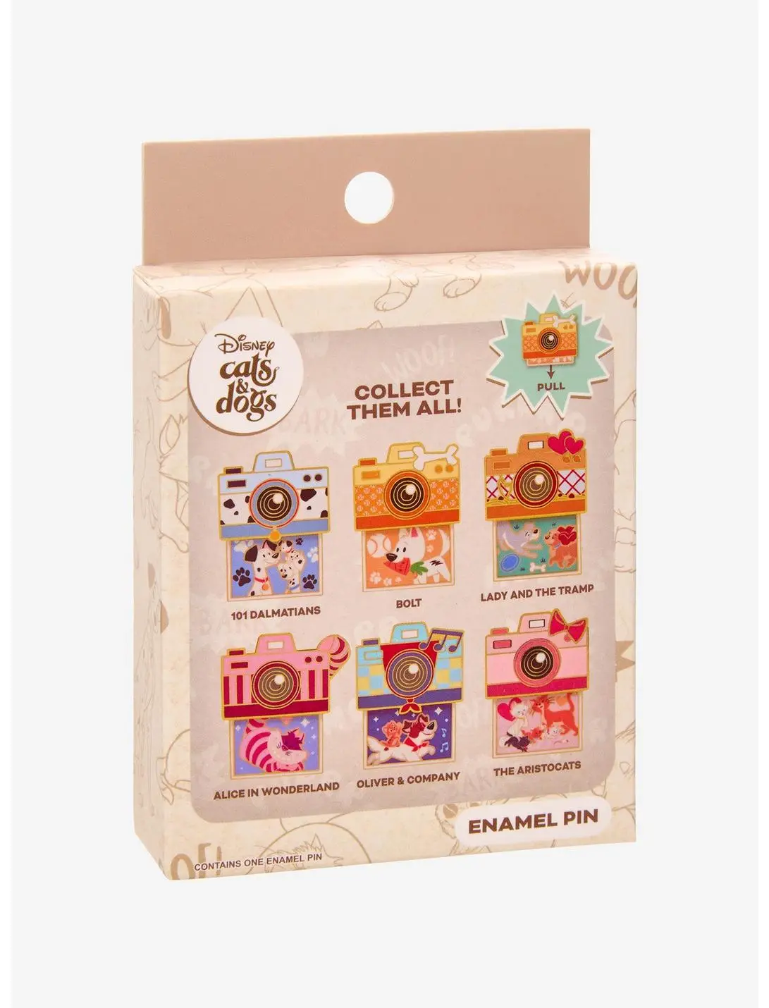 Disney Cats & Dogs Camera Sliding Blind Box Enamel Pin - BoxLunch Exclusive