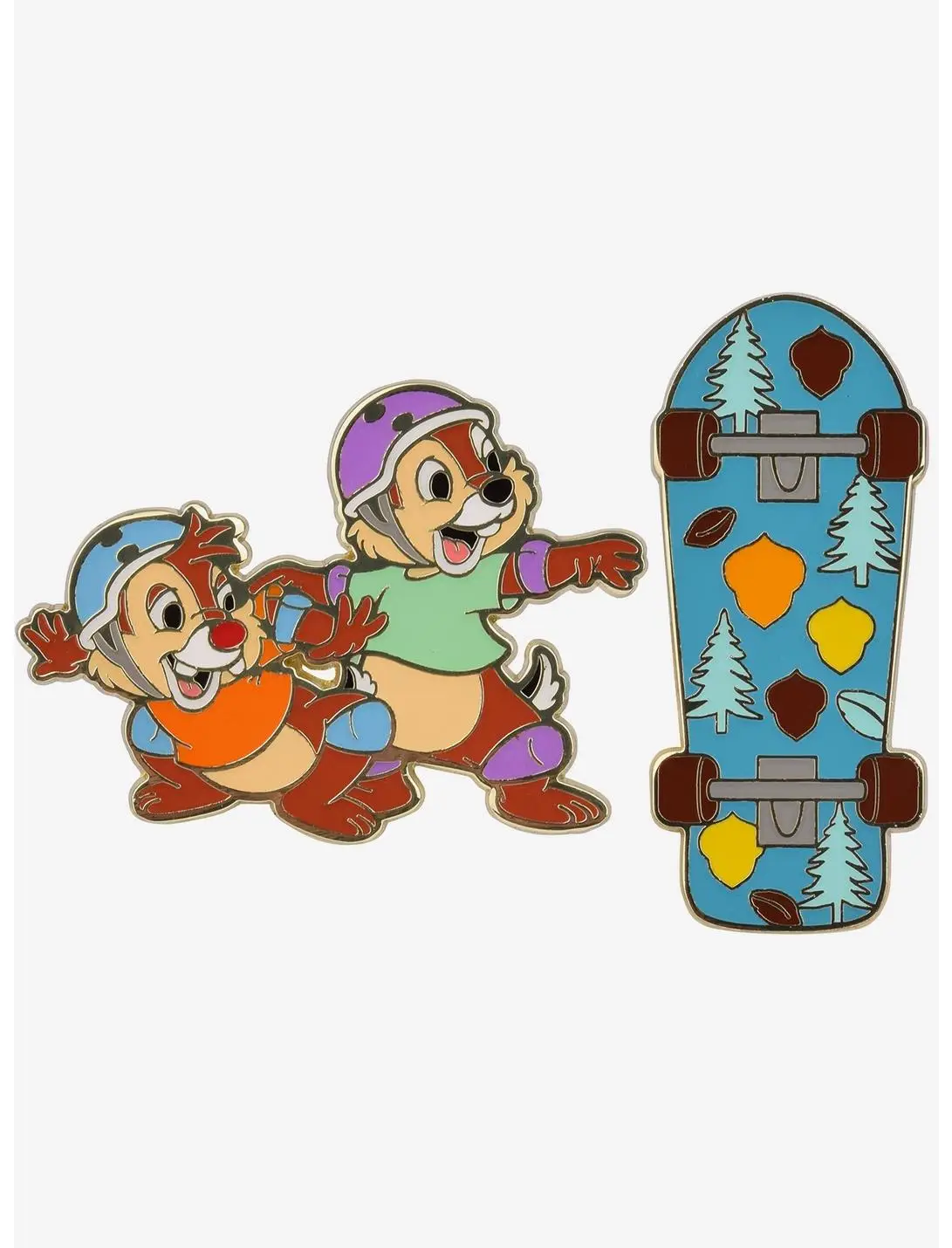 Disney Chip & Dale Skateboarding Enamel Pin Set - BoxLunch Exclusive