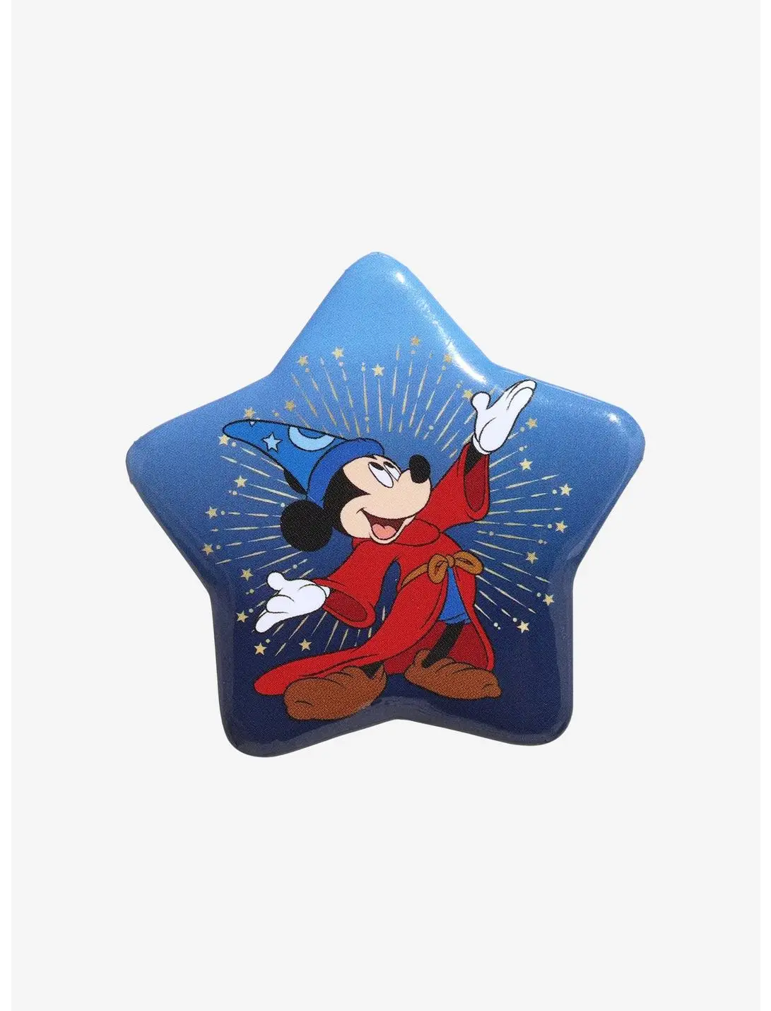 Disney Fantasia Sorcerer Mickey Blue Star-Shaped Button Pin — BoxLunch Exclusive