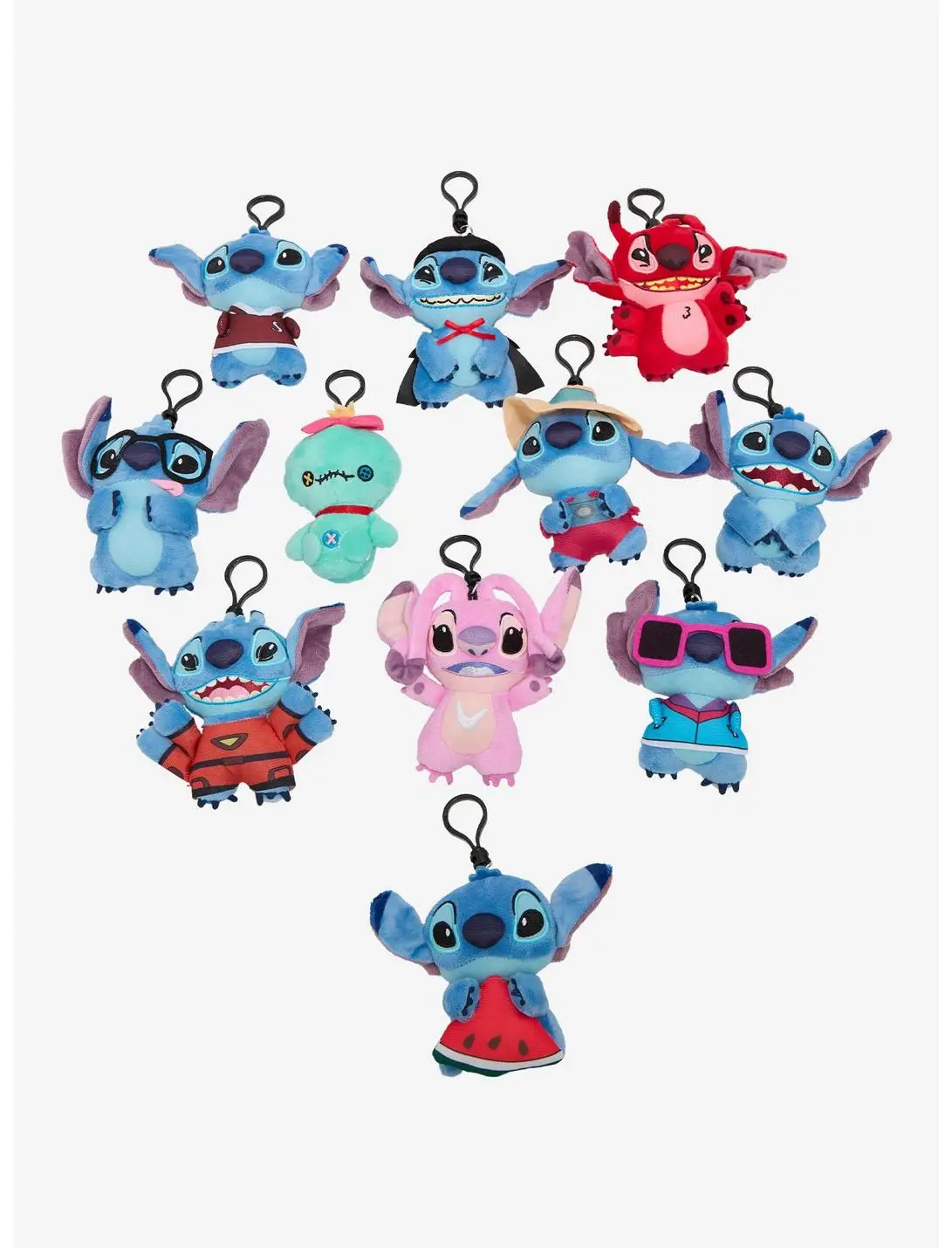 Disney Lilo & Stitch Dress Up Stitch Blind Bag Plush Bag Clip - BoxLunch Exclusive