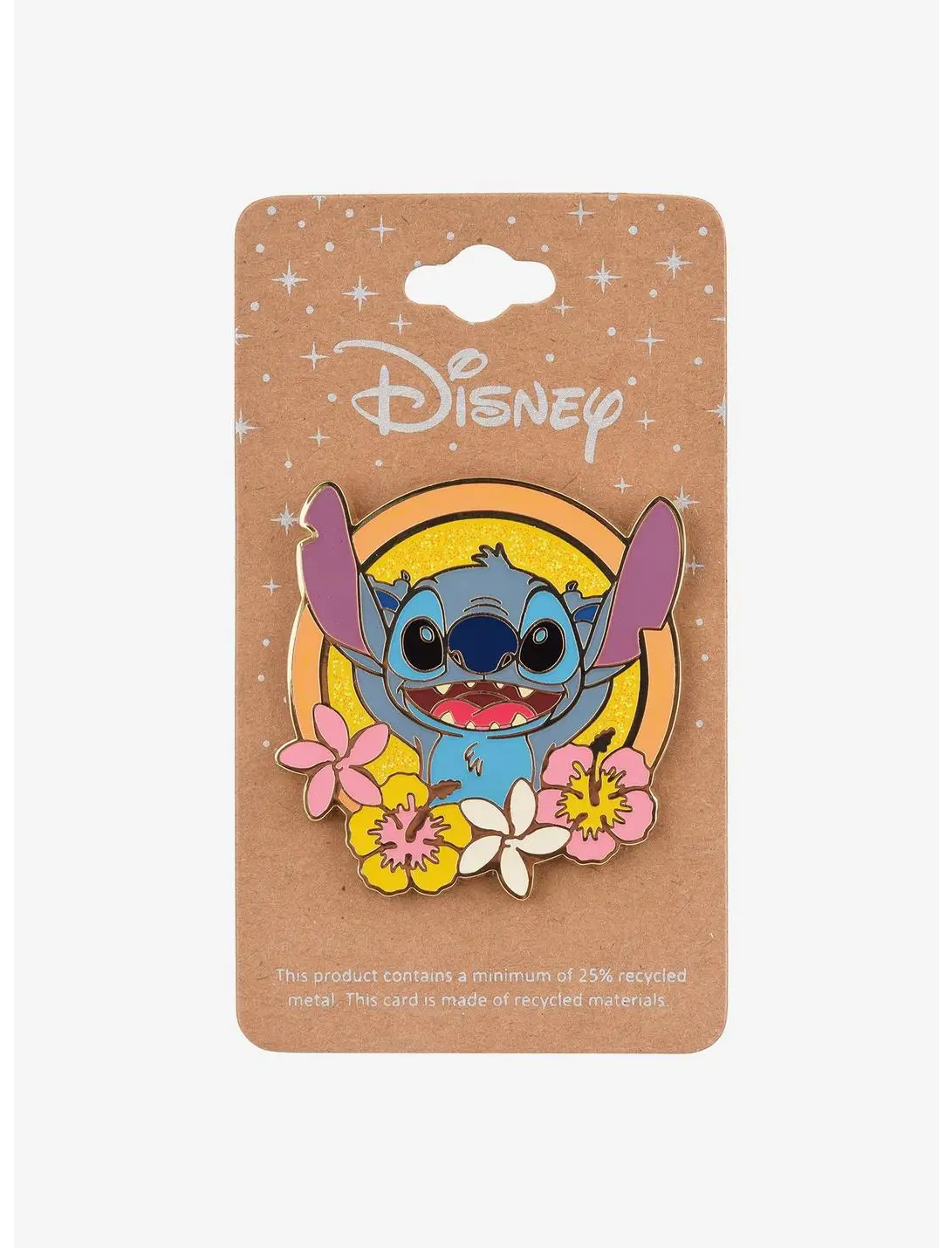 Disney Lilo & Stitch Floral Frame Stitch Enamel Pin - BoxLunch Exclusive