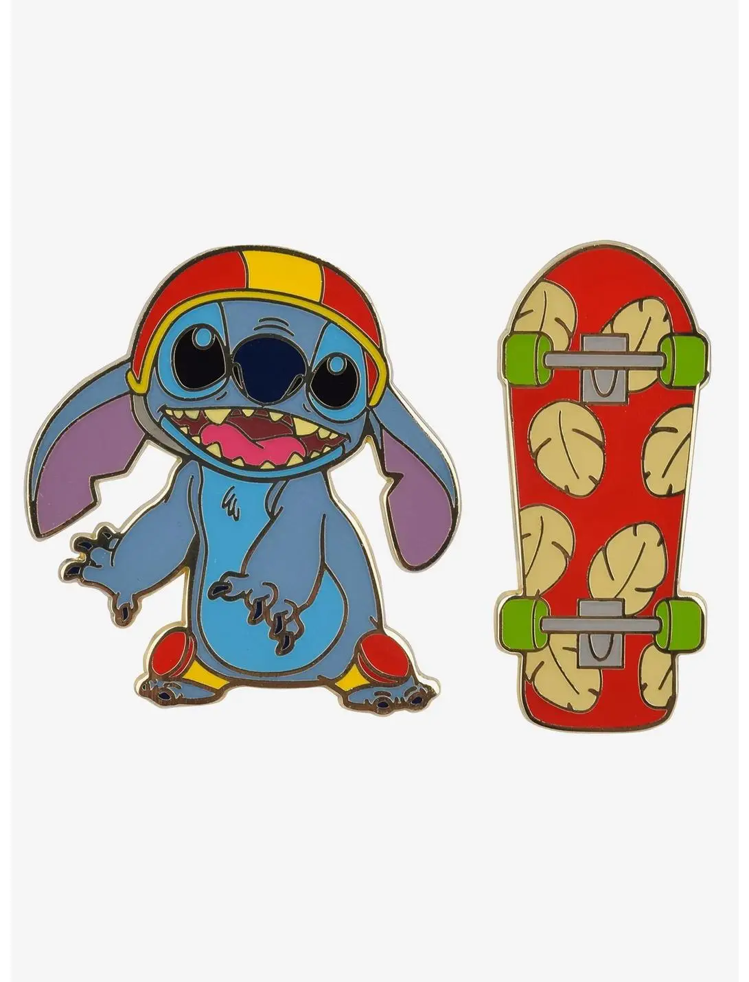 Disney Lilo & Stitch Skateboarding Stitch Enamel Pin Set - BoxLunch Exclusive
