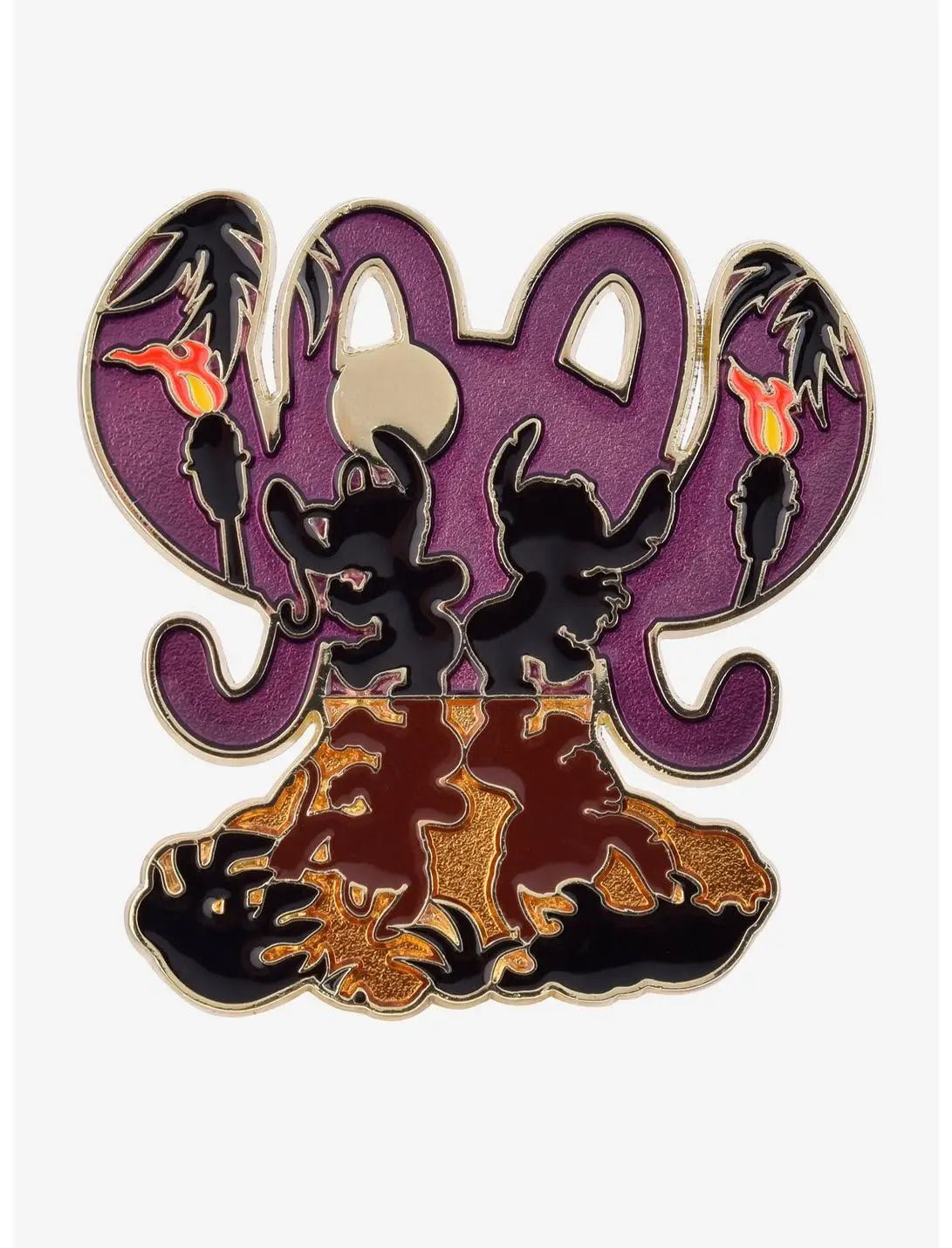 Disney Lilo & Stitch: The Series Angel & Stitch Dance Silhouette Enamel Pin - BoxLunch Exclusive