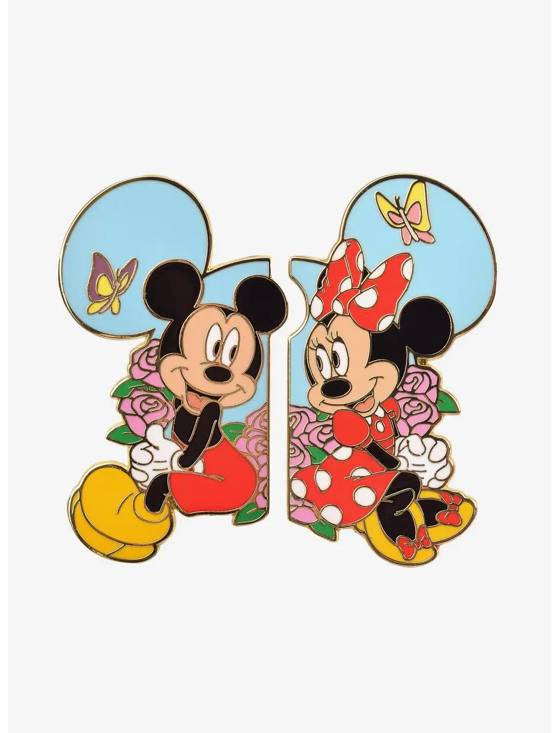 Disney Mickey & Minnie Mouse Floral Enamel Pin Set - BoxLunch Exclusive