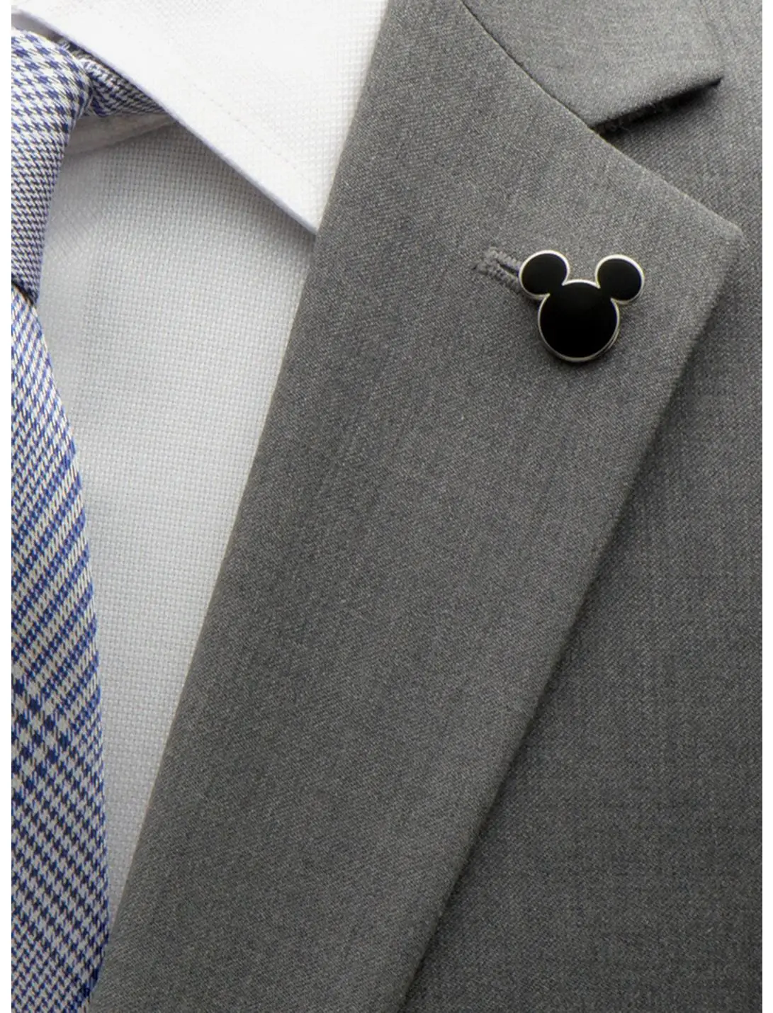 Disney Mickey Mouse Black Silhouette Lapel Pin