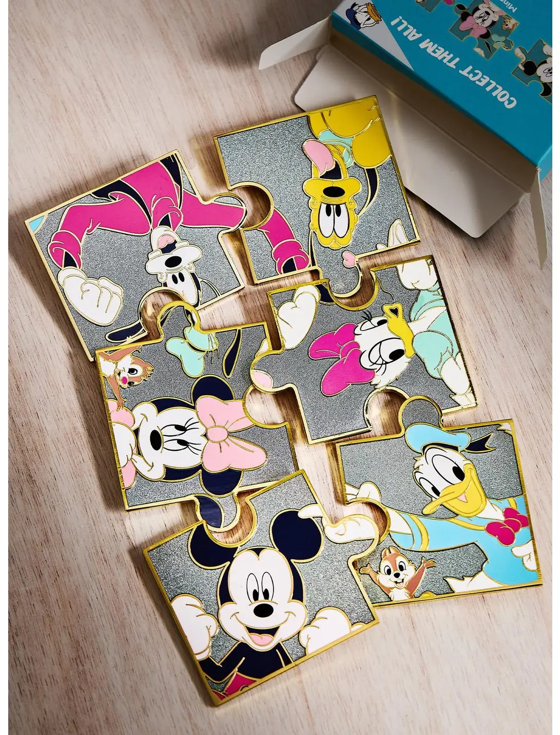 Disney Mickey Mouse & Friends Puzzle Pieces Blind Box Enamel Pin - BoxLunch Exclusive