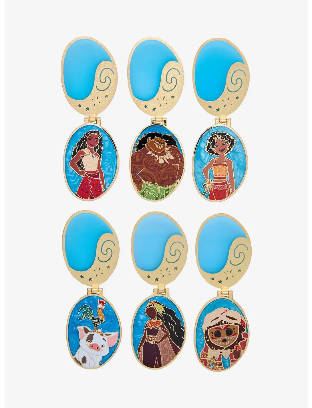 Disney Moana 2 Character Locket Blind Box Enamel Pin