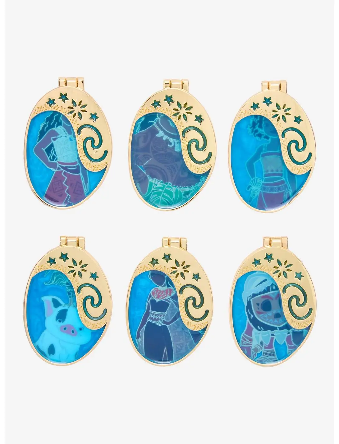 Disney Moana 2 Character Locket Blind Box Enamel Pin