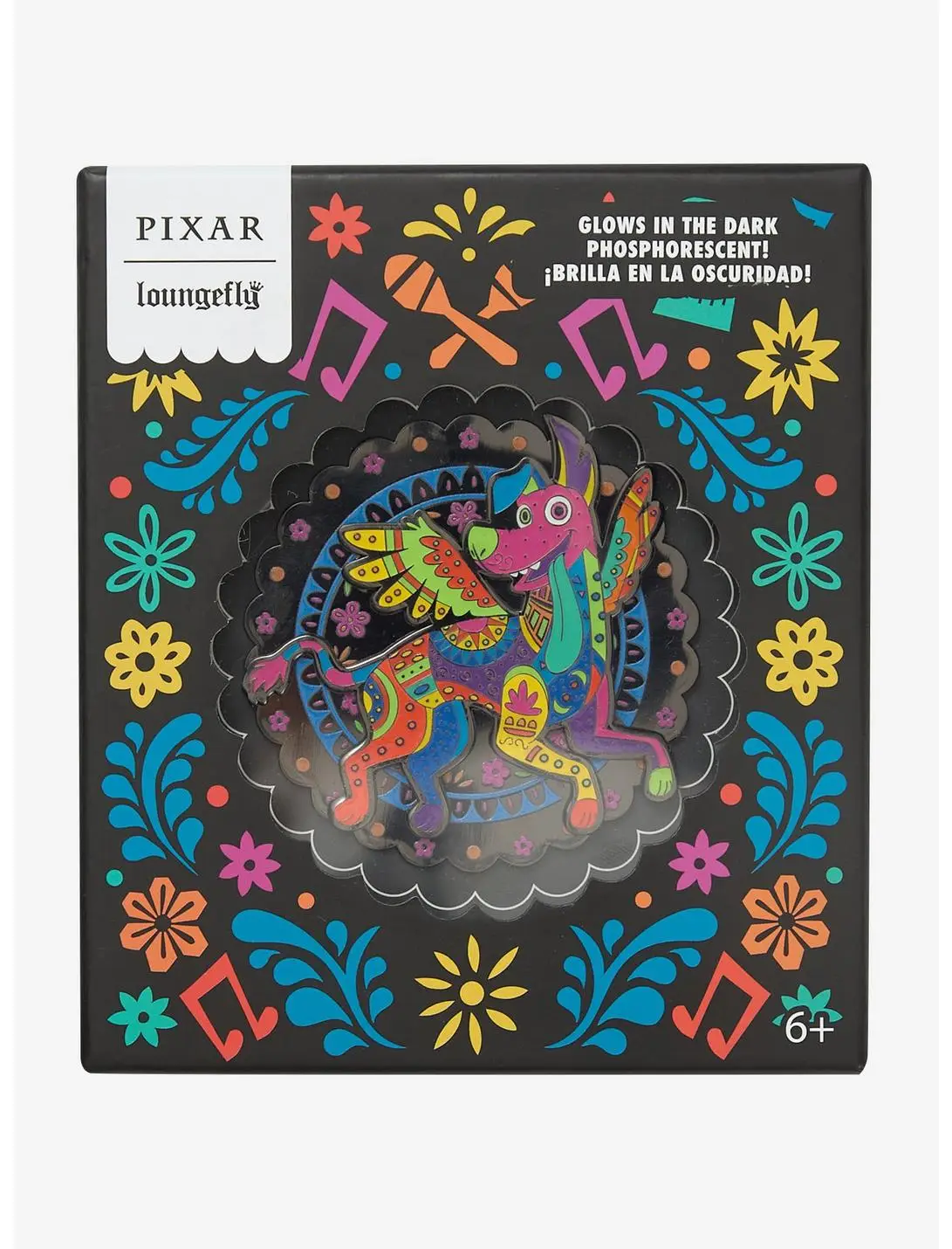Disney Pixar Coco Dante Glow-in-the-Dark Spinning Limited Edition Enamel Pin — BoxLunch Exclusive