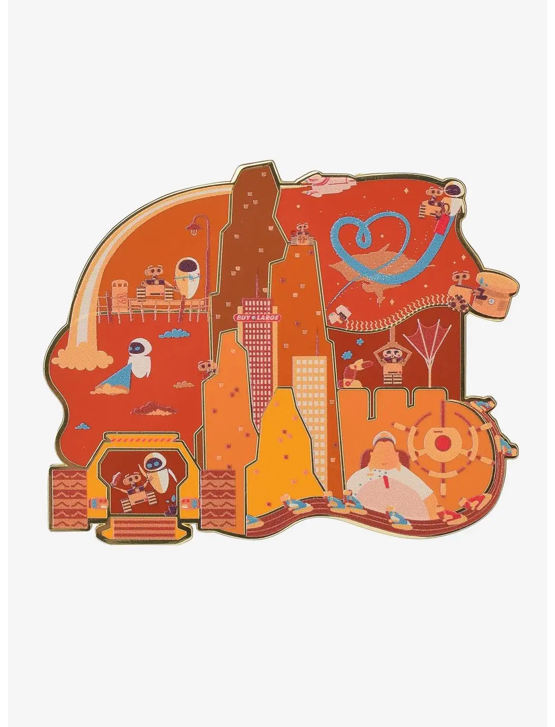 Disney Pixar WALL-E Scenic Collage Enamel Pin - BoxLunch Exclusive