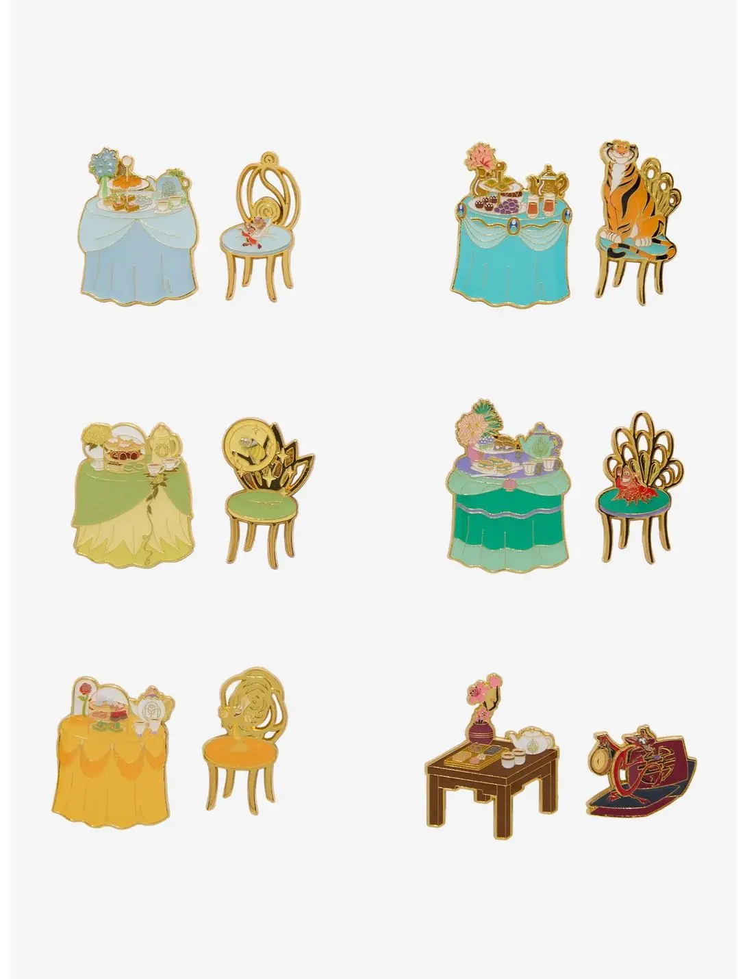 Disney Princess Tea Party Blind Box Enamel Pin Set — BoxLunch Exclusive