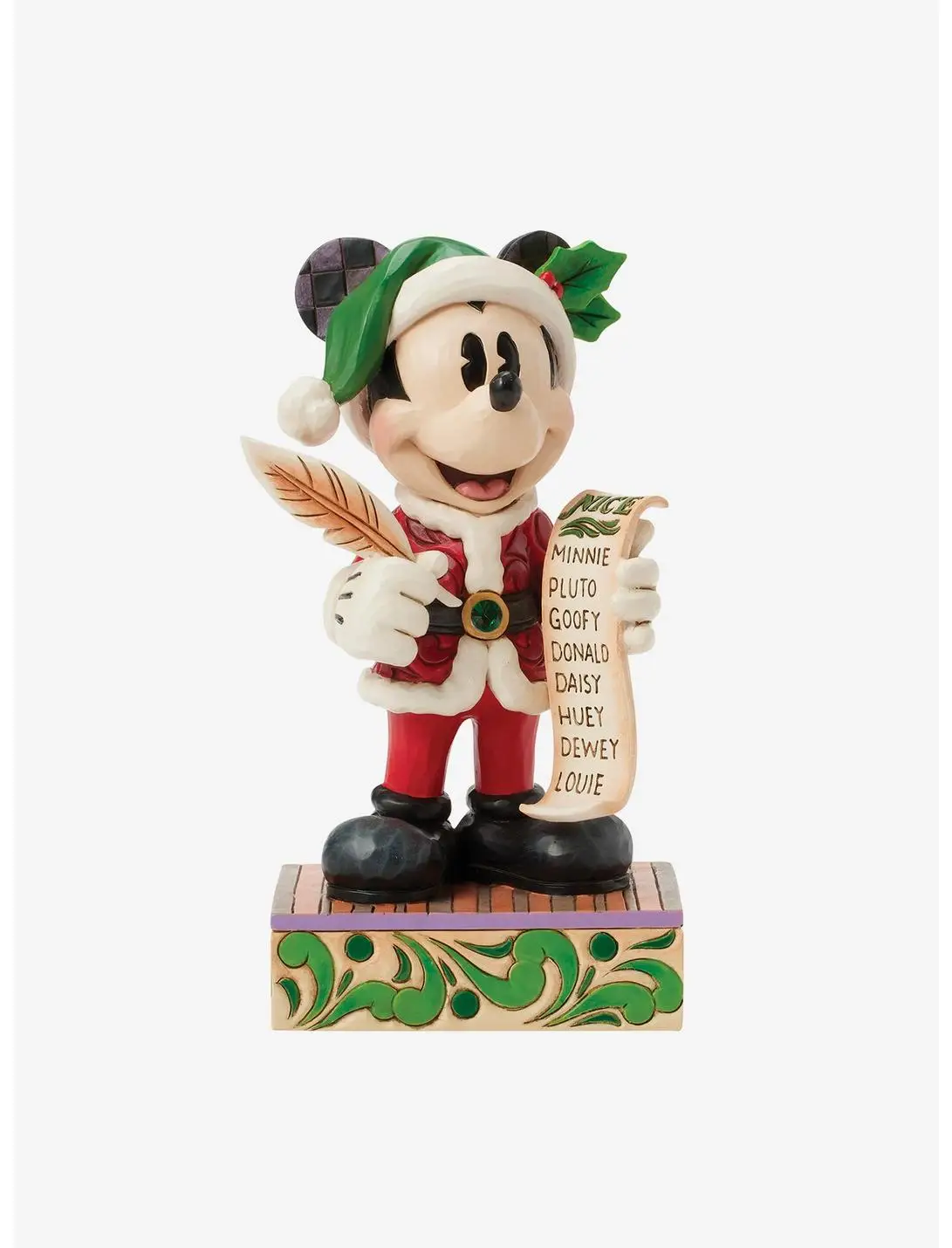 Disney Santa Mickey with List Figurine