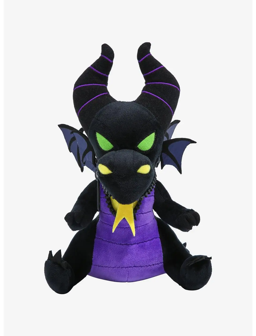 Disney Sleeping Beauty Dragon Maleficent Zip Mouth 8 Inch Plush