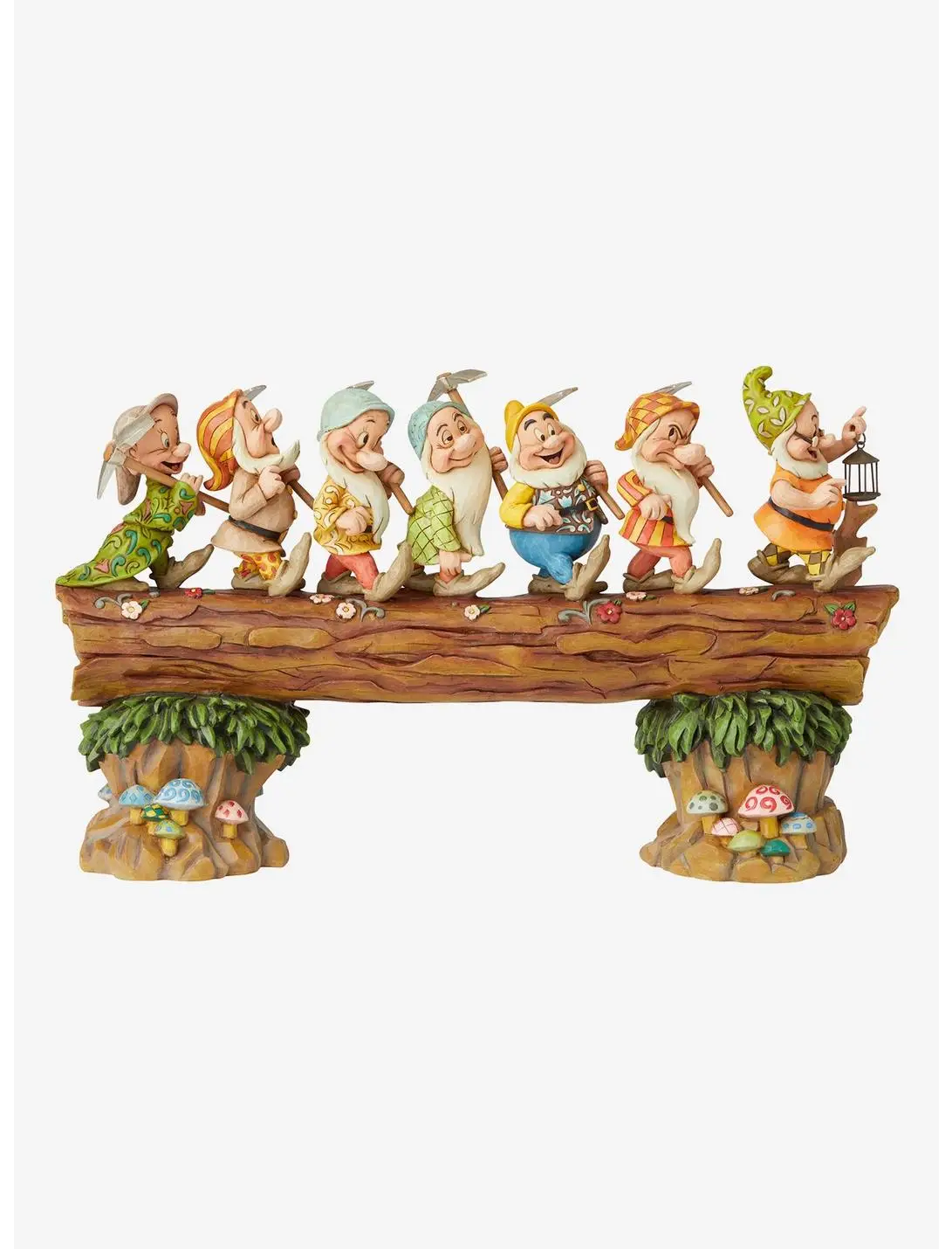 Disney Snow White Seven Dwarfs Log Figure