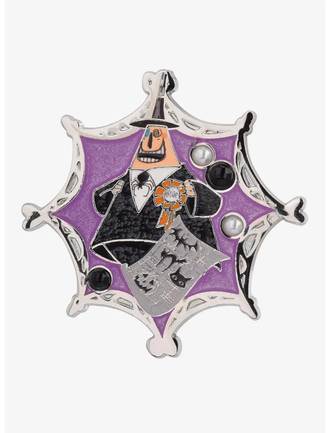 Disney The Nightmare Before Christmas Halloween Town Mayor Pearl Enamel Pin - BoxLunch Exclusive