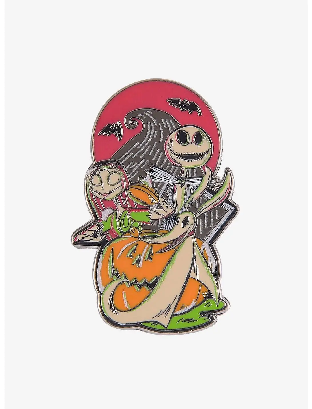 Disney The Nightmare Before Christmas Jack & Sally Scenic Enamel Pin — BoxLunch Exclusive