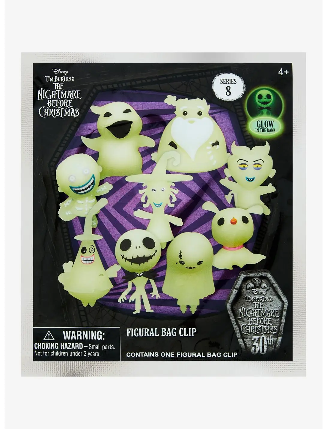 Disney The Nightmare Before Christmas Series 8 Glow-in-The-Dark Blind Bag Figural Bag Clip