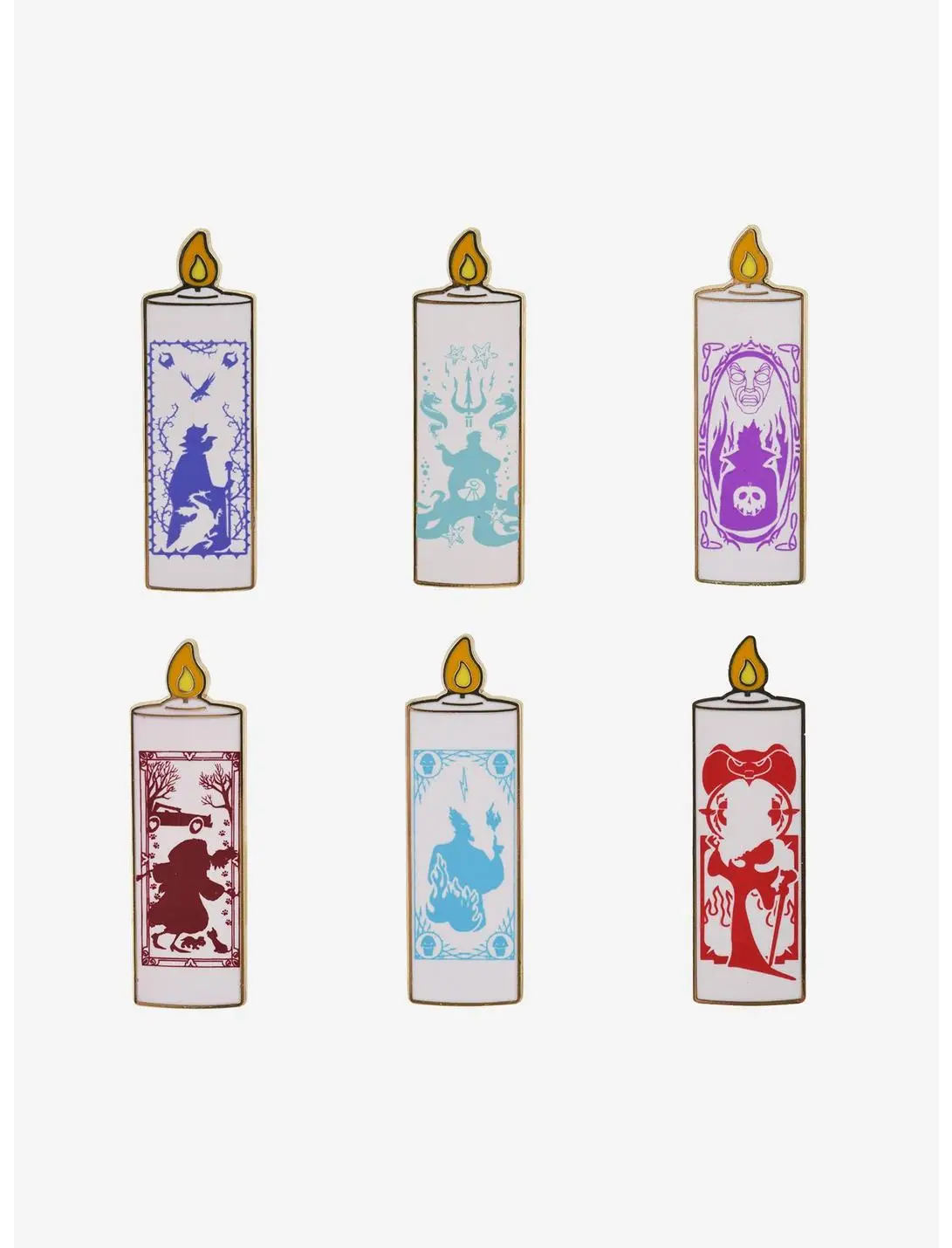 Disney Villains Silhouette Candle Blind Box Enamel Pin - BoxLunch Exclusive