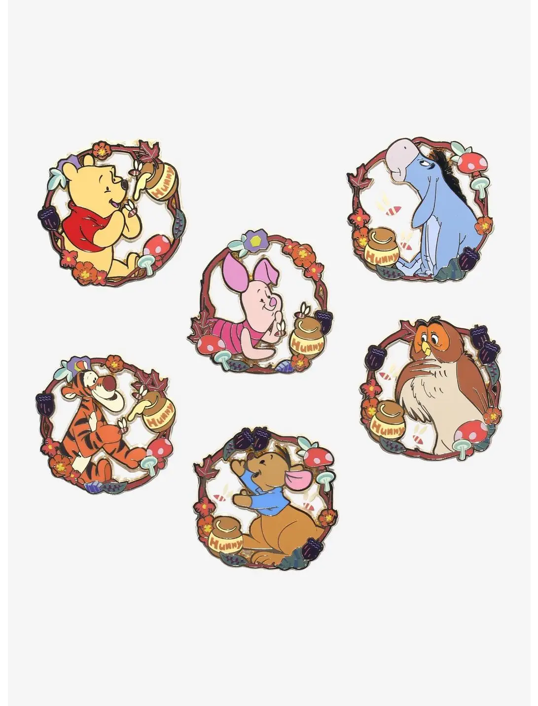 Disney Winnie the Pooh Character Wreaths Blind Box Enamel Pin - BoxLunch Exclusive