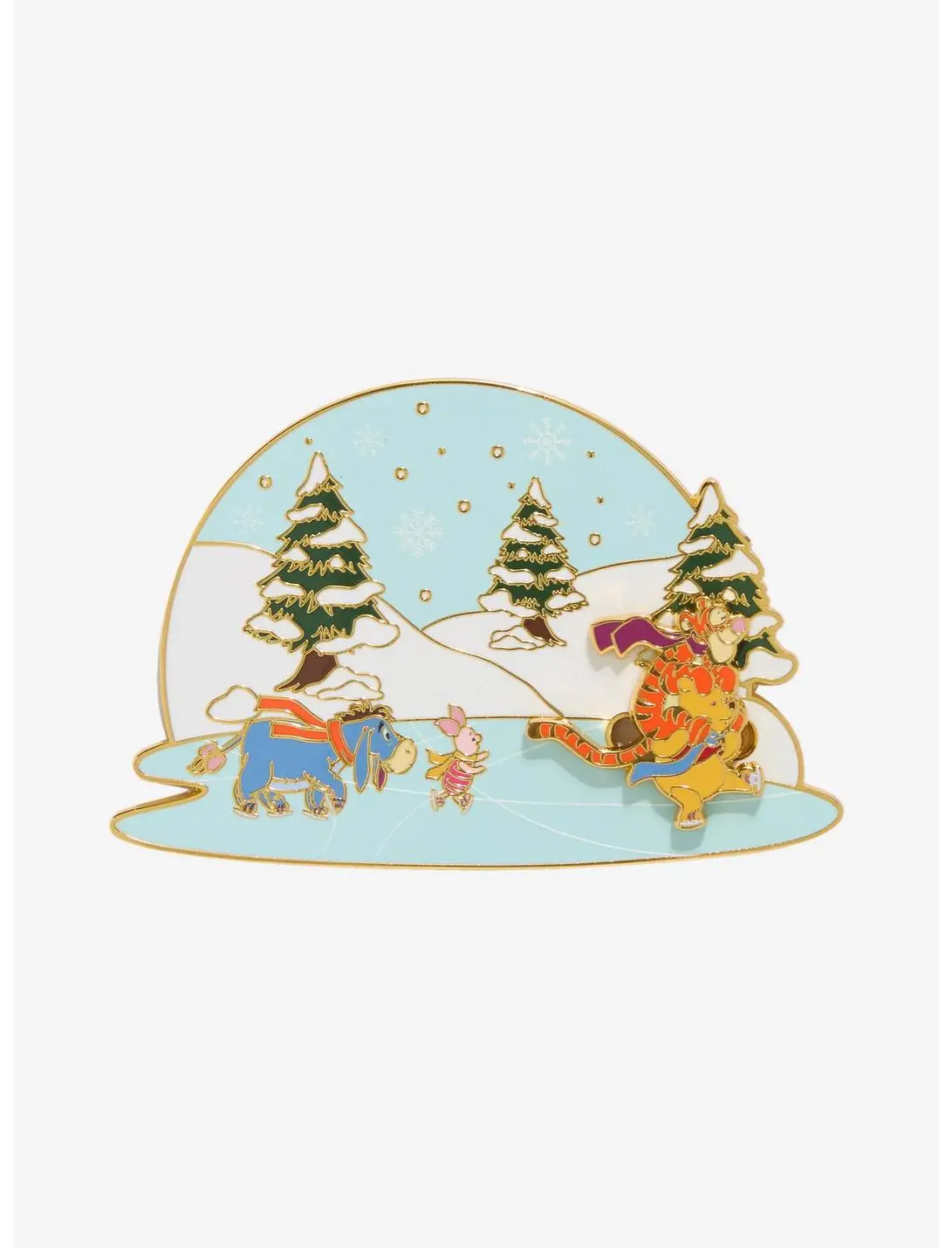 Disney Winnie the Pooh Ice Skating Limited Edition Spinning Enamel Pin — BoxLunch Exclusive
