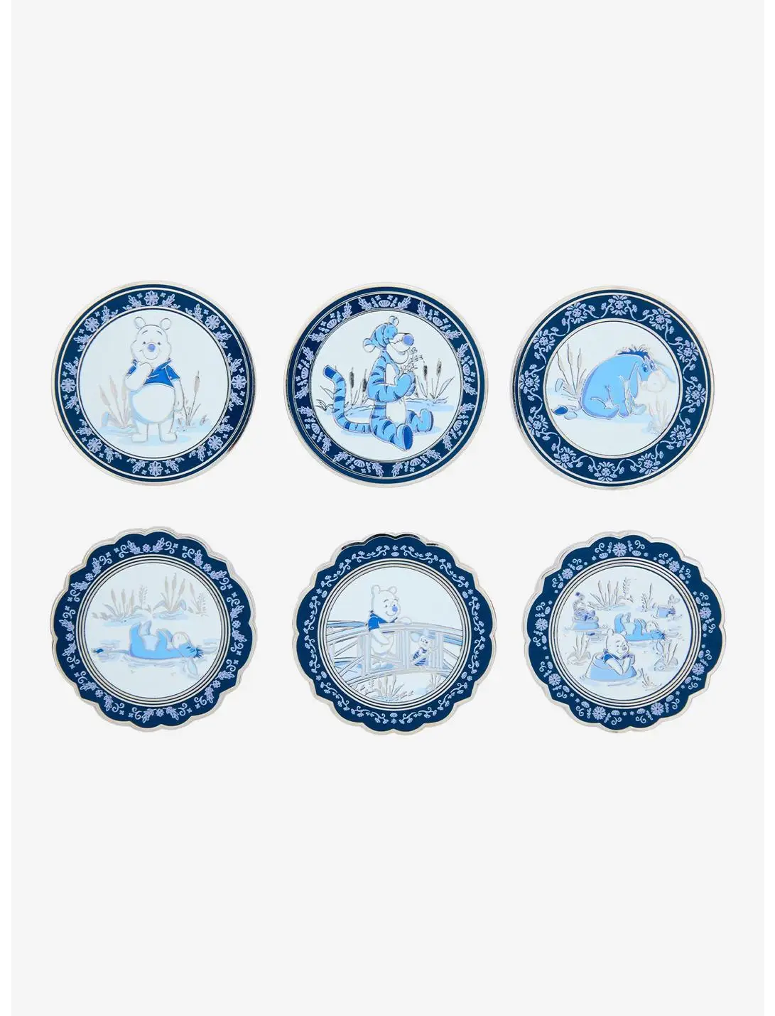 Disney Winnie the Pooh Tonal Floral Character Enamel Pin - BoxLunch Exclusive